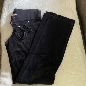 Juicy couture Velour black track pants